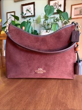 NWOT Coach Laurel Shoulder Bag with Tassels in Vintage Brown and Maple